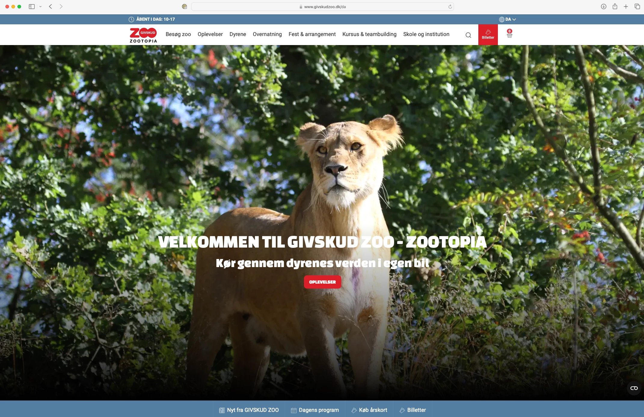 Givskud Zoo’ hjemmeside